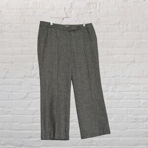 Calvin‎ Klein Wool Blend Dress Pants Gray Lined Straight Leg Women 14